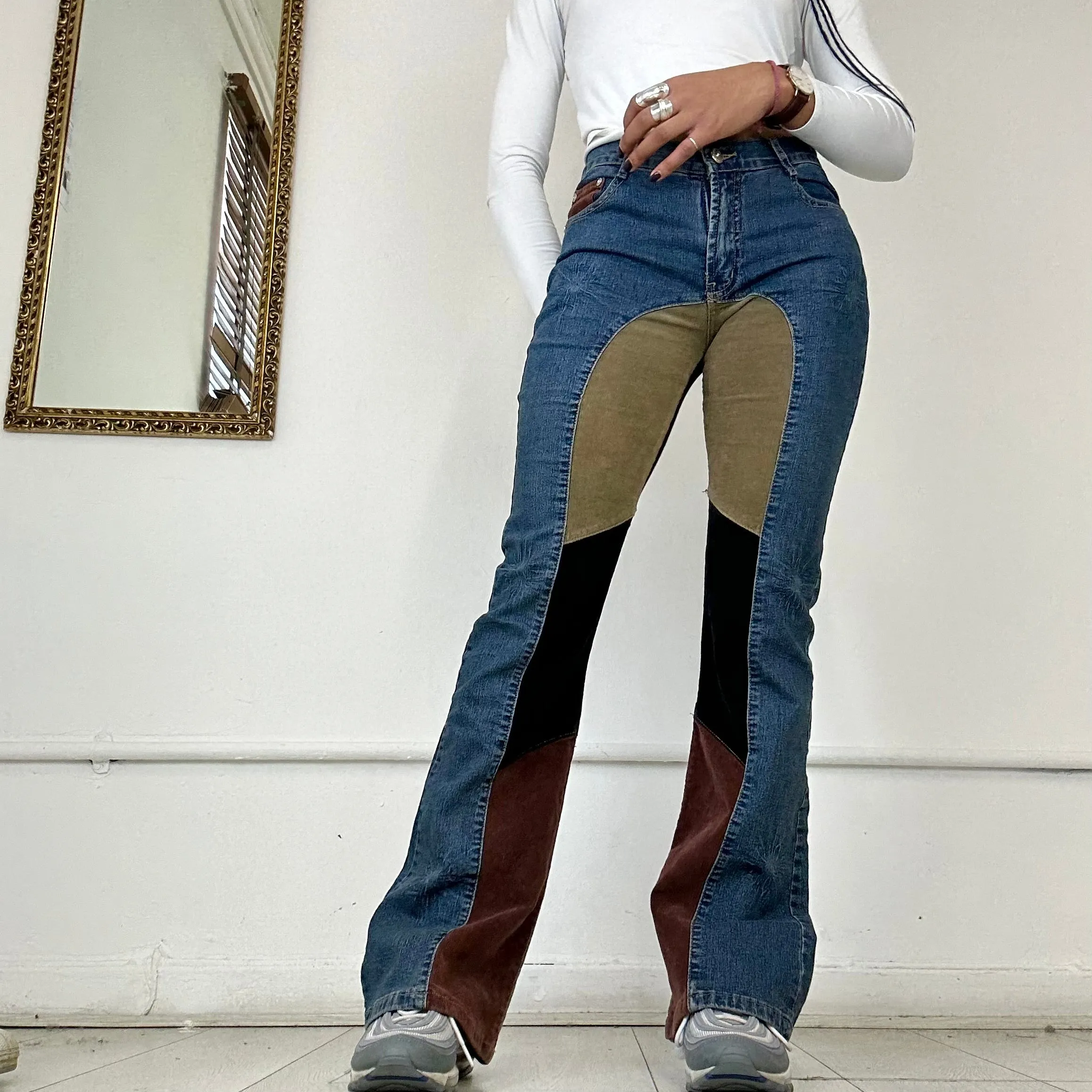 00s patchwork corduroy jeans