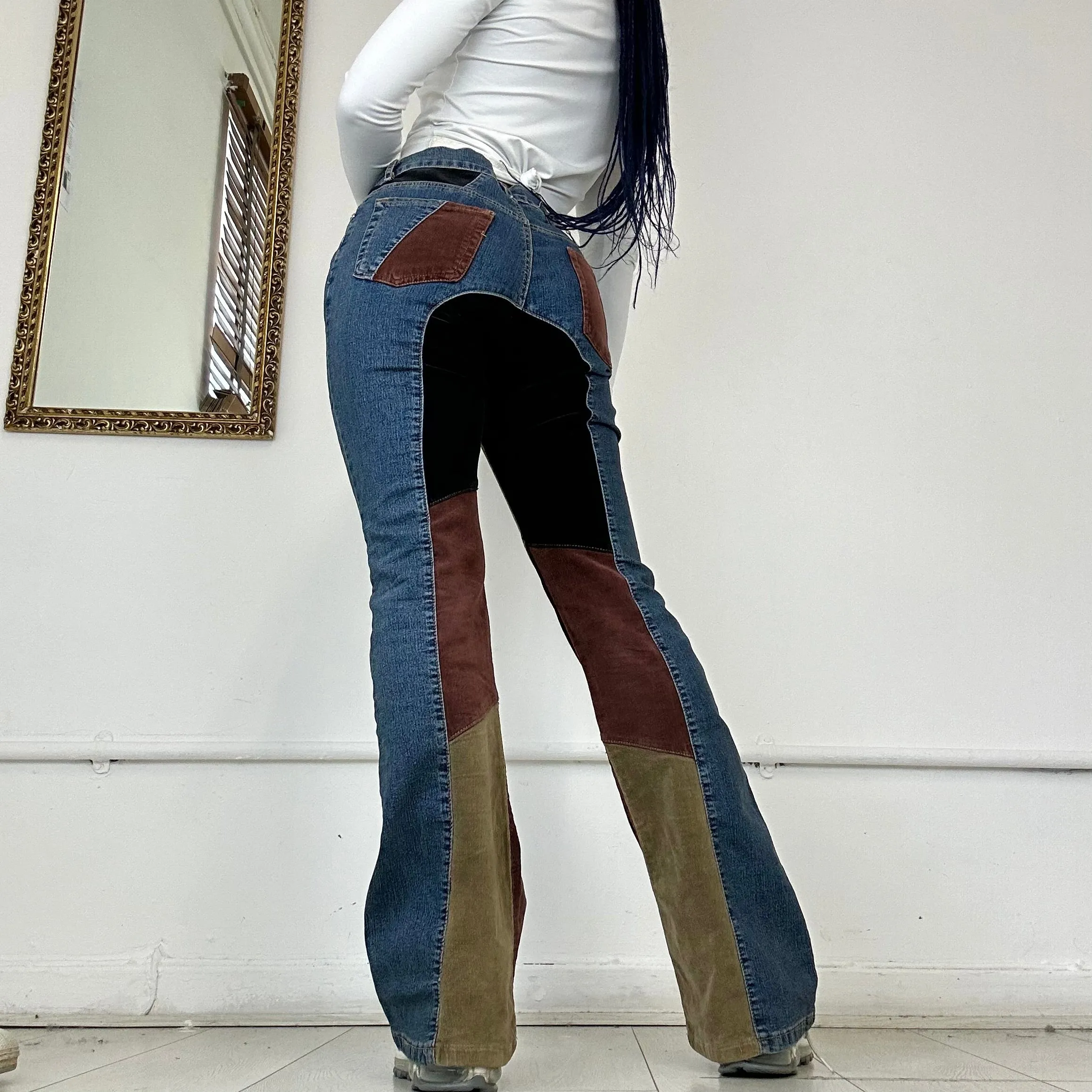 00s patchwork corduroy jeans