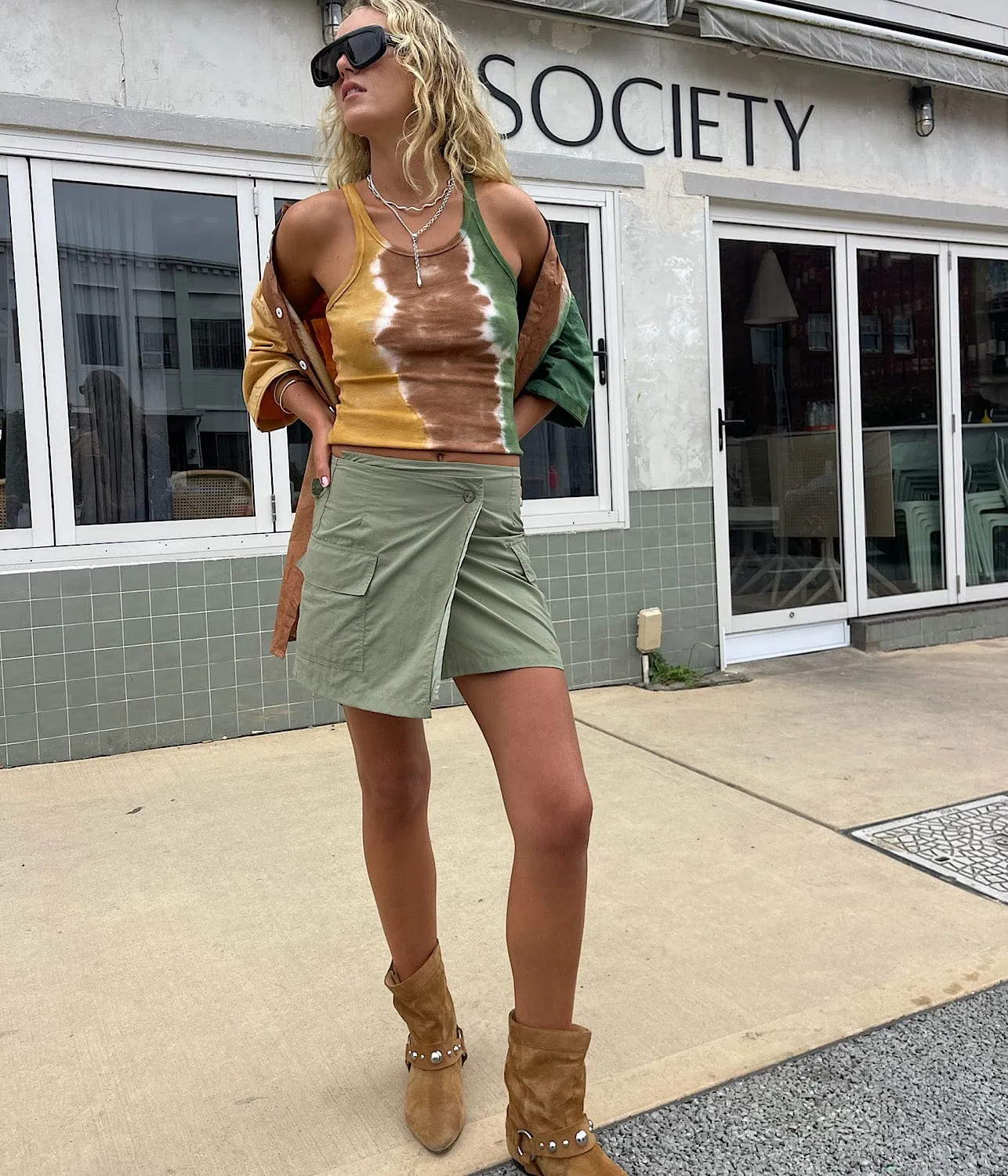 CADIZ SKIRT- KHAKI