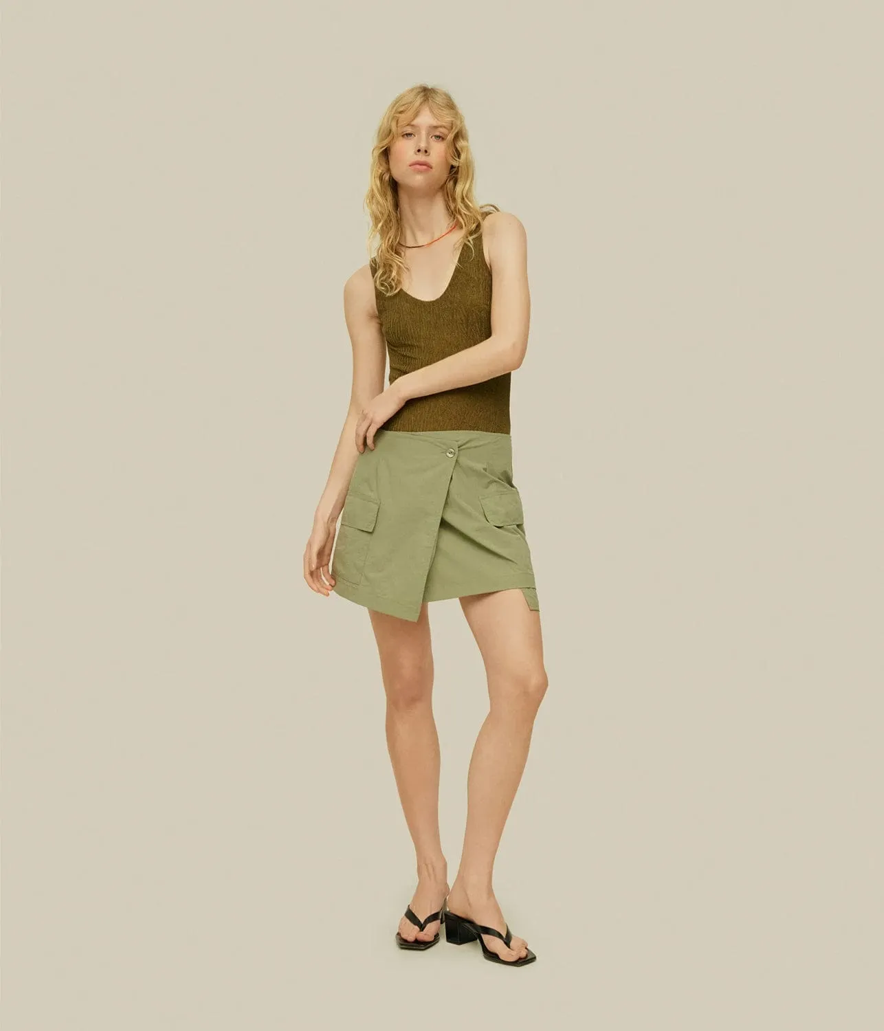 CADIZ SKIRT- KHAKI