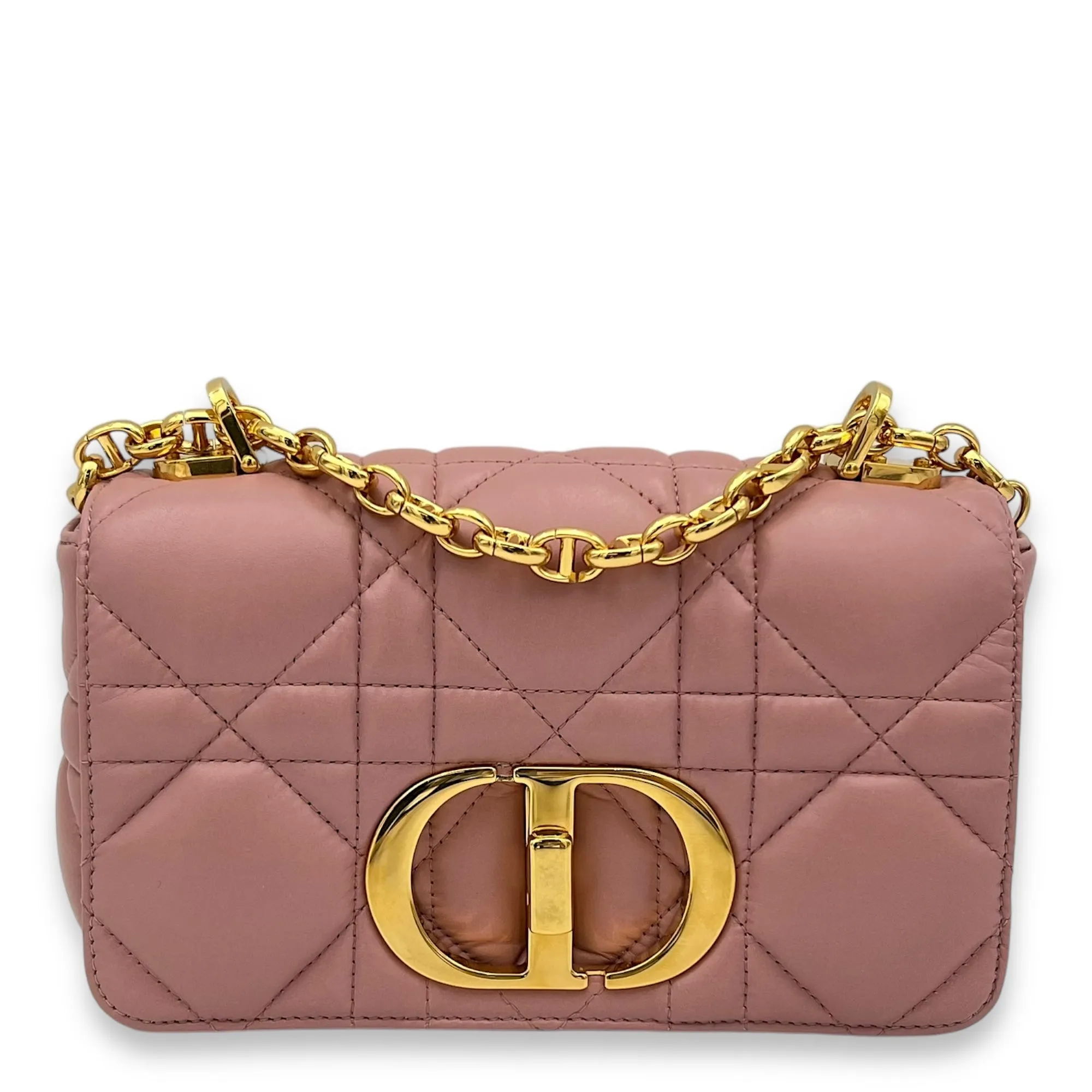 Caro Small Pink Crossbody Bag, Gold hardware