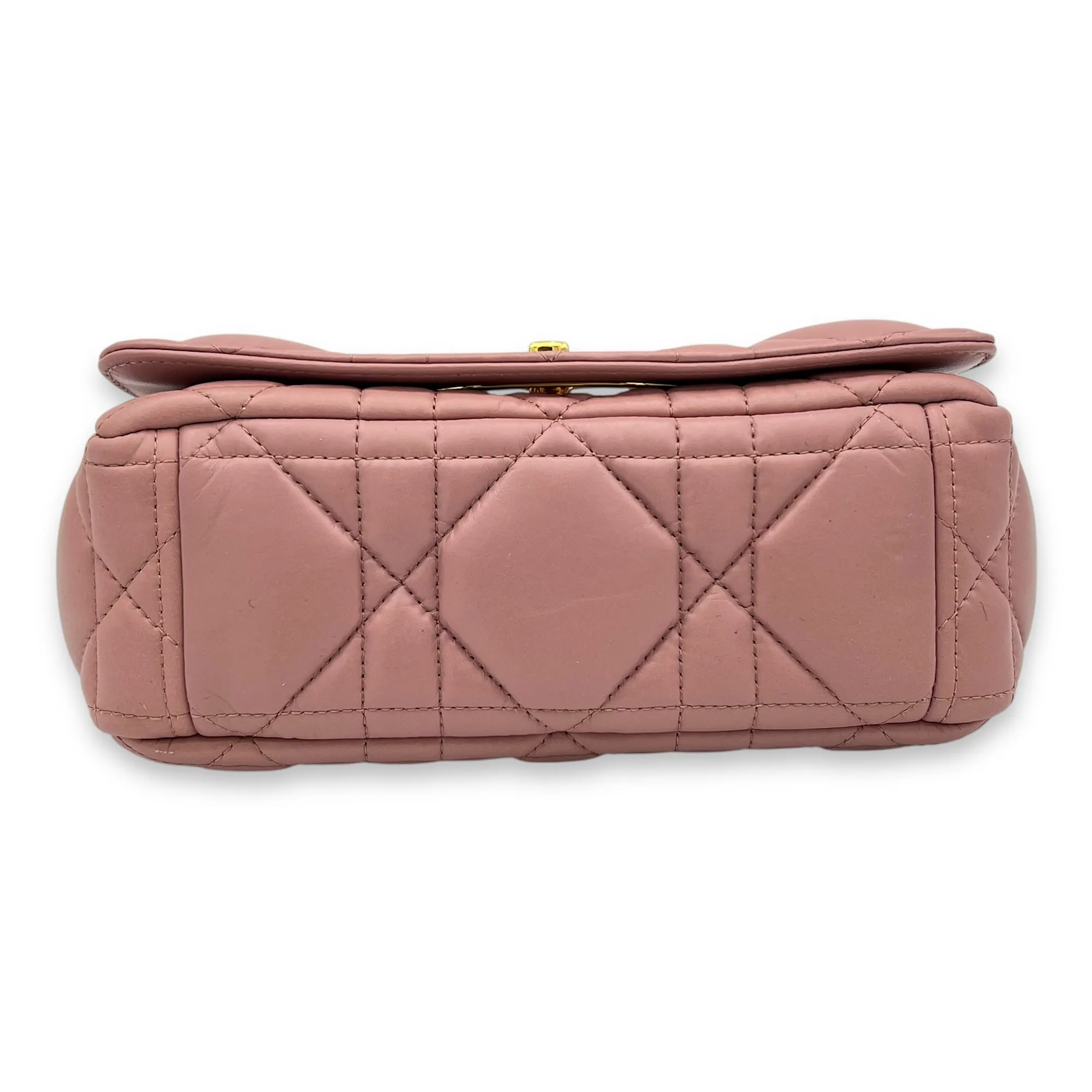 Caro Small Pink Crossbody Bag, Gold hardware