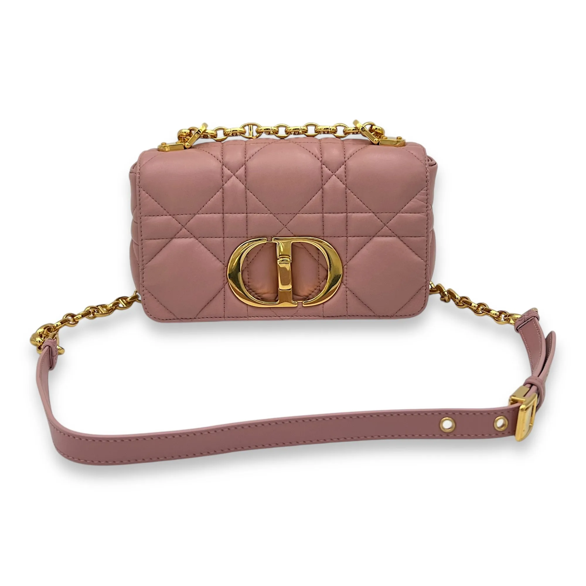 Caro Small Pink Crossbody Bag, Gold hardware