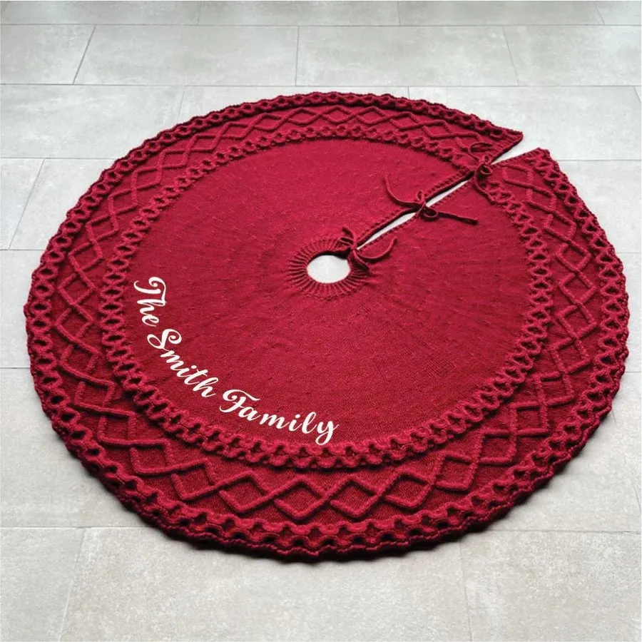 Crochet Crimson Circle - 50" Tree Skirt