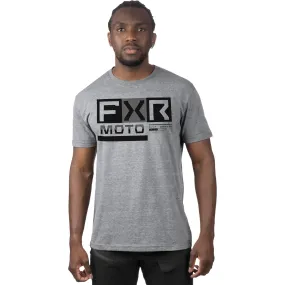 FXR  Mens Ride Premium T-Shirt Tee Short Sleeve Cotton Grey Heather Black