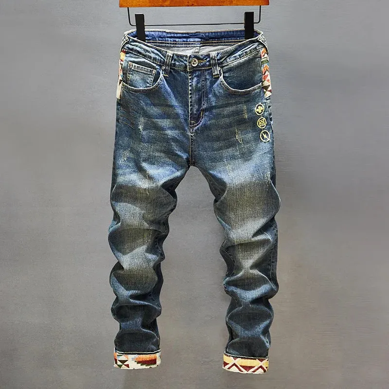 GeoStitch High-End Slim Fit Jeans