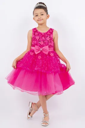 Girls Multi Color Lala & Erina Sequin Ribbon Adorned Flower Girl Dress 2-12