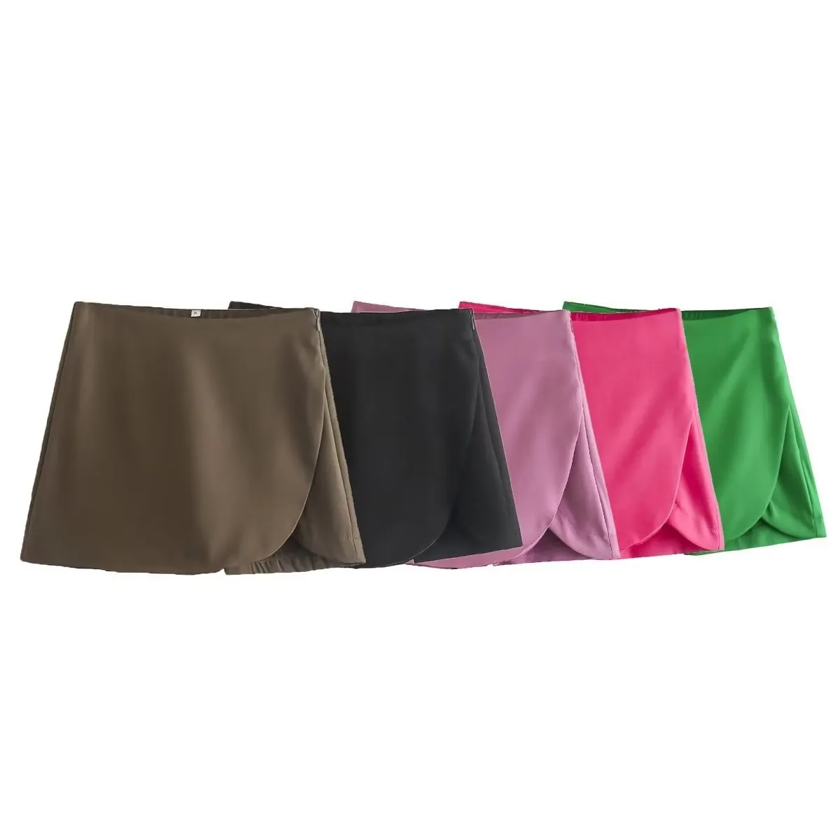 Heri Solid Colors Wrap Front Shorts - 5 Colors