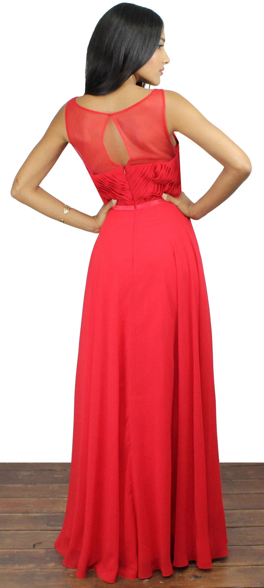 Looking Glass Red Draped Gown