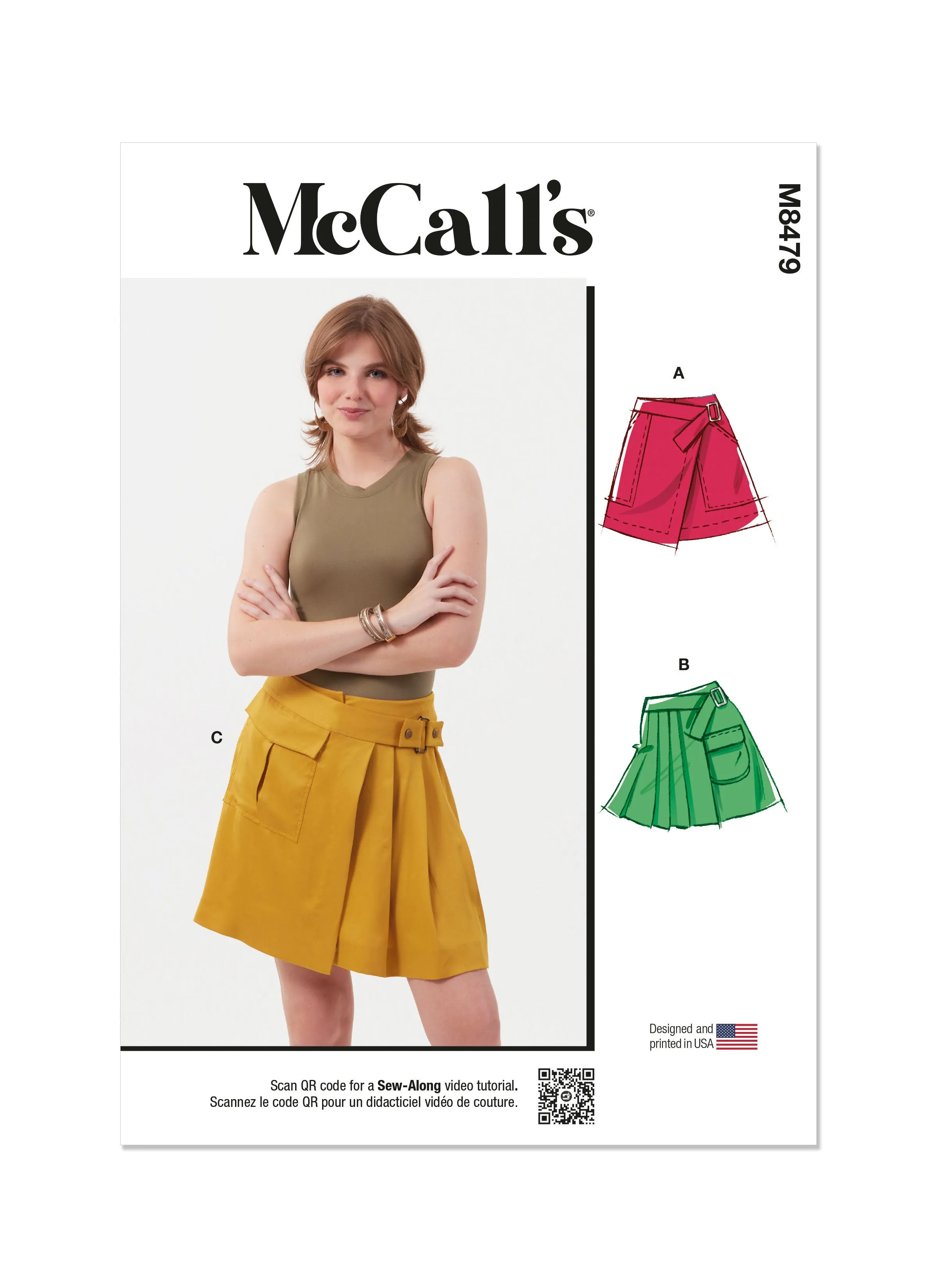 McCall's Sewing Pattern 8479 Misses' Wrap Skirts