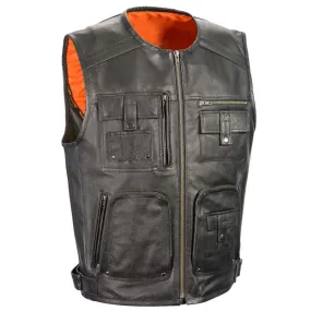 MEN'S ZIPPER FRONT SUPER UTILITY MULTI POCKET VEST