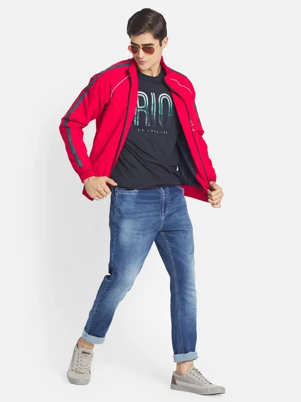 Mettle Men Red Crop Sporty Jacket