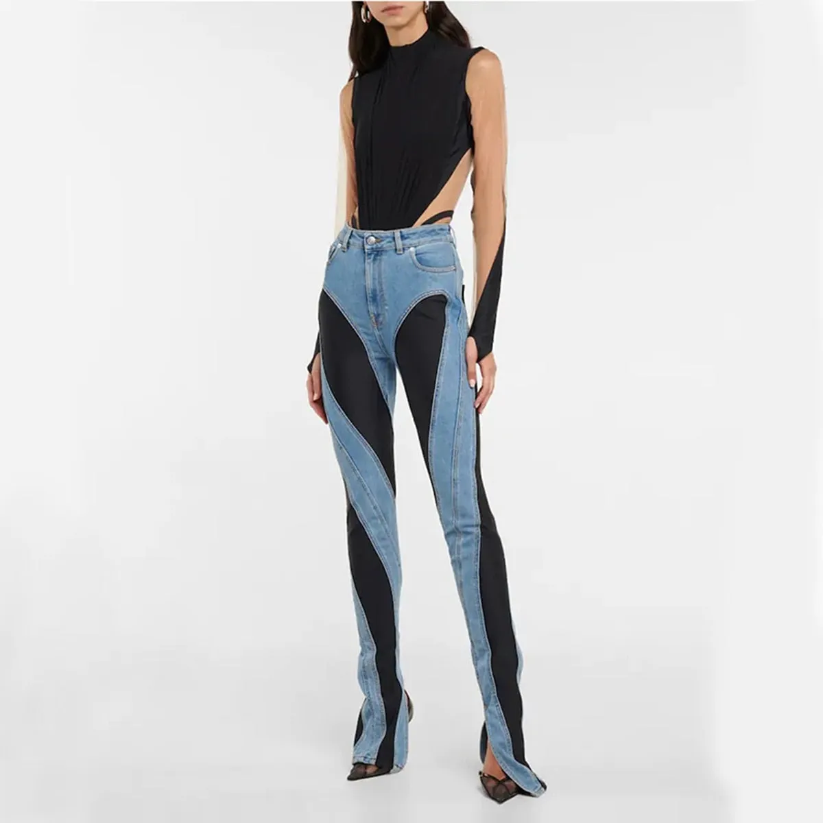 MIDORY HIGH Waist PANELED JEANS