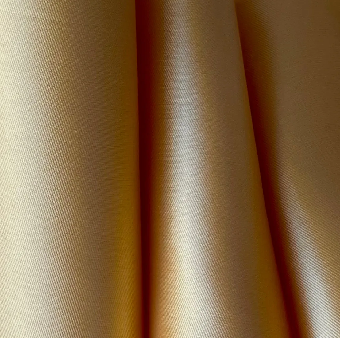 Muted Gold Crisp Polyester Mikado Twill