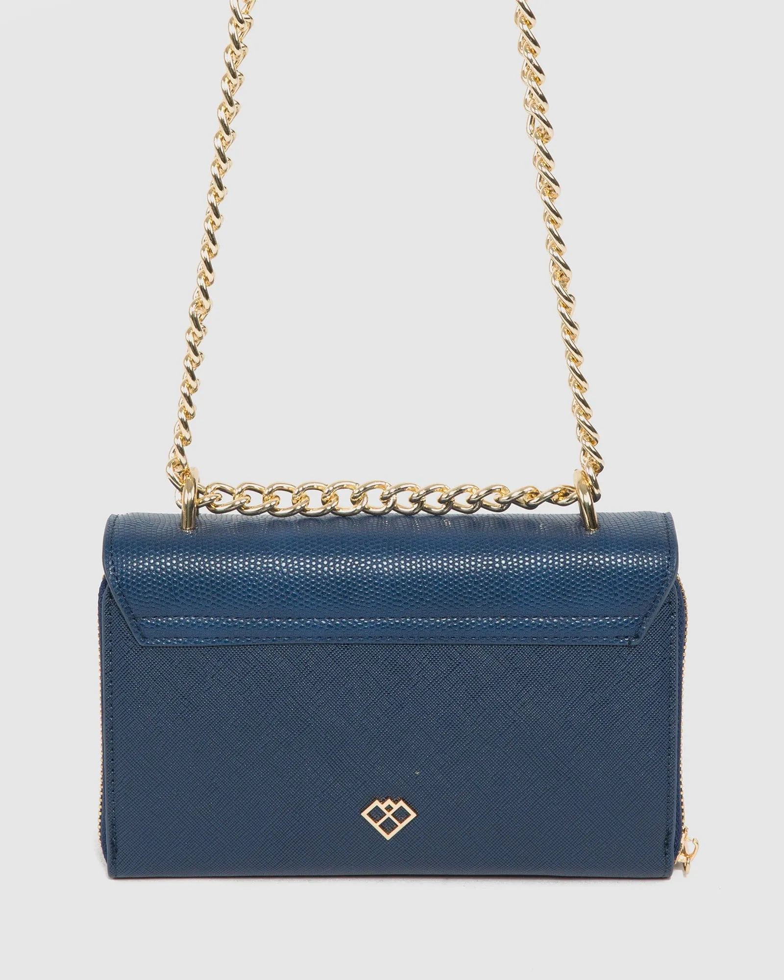 Navy Harper Chain Crossbody Bag