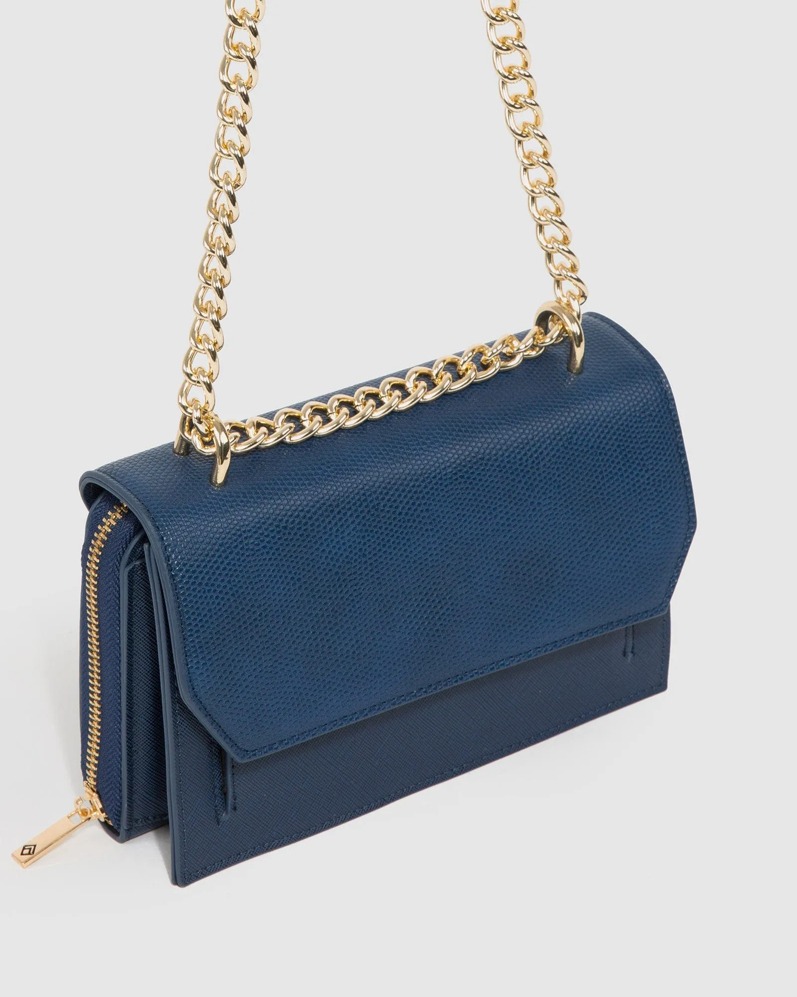 Navy Harper Chain Crossbody Bag