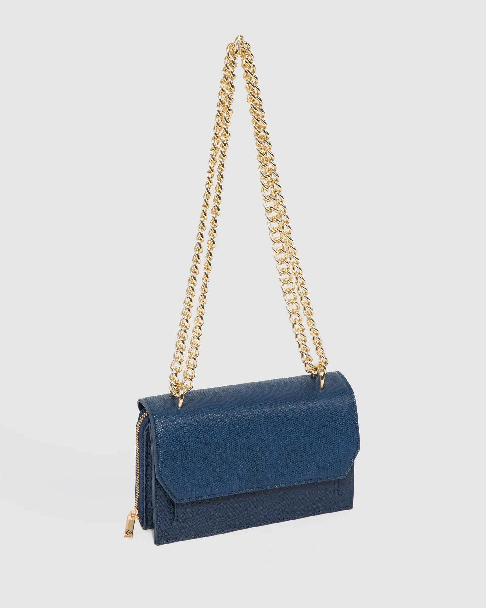 Navy Harper Chain Crossbody Bag