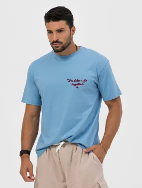 NOHOW LMTD DOLCE VITA T-SHIRT IN LIGHT BLUE