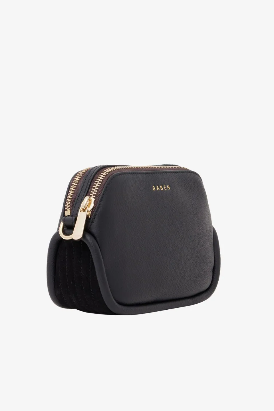 Odile Black Suede Side Crossbody Bag