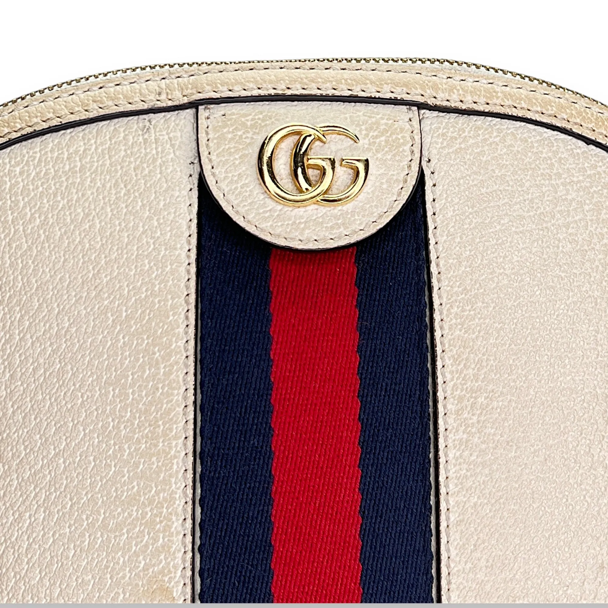 Ophidia Small Crossbody bag in Calfskin, Gold Hardware