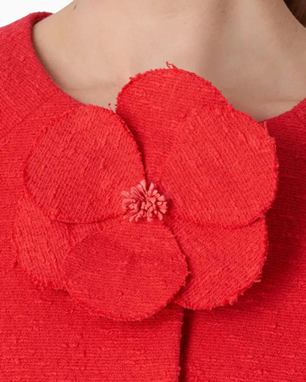 Poppy Boucle Collarless Crop Jacket