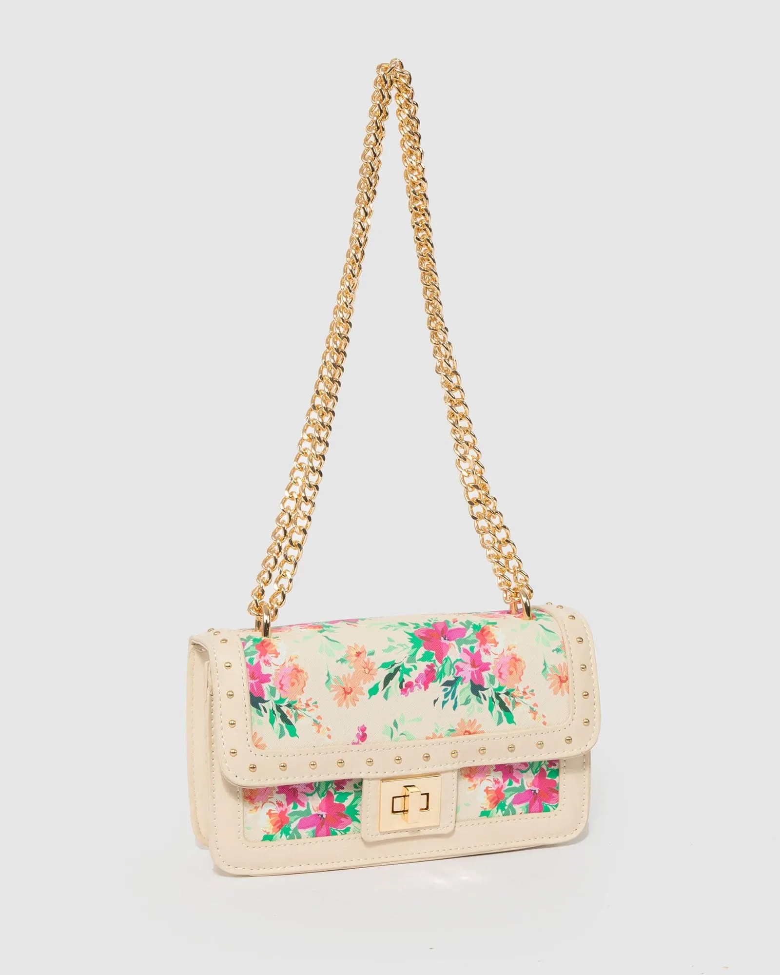 Print Ari Lock Crossbody Bag