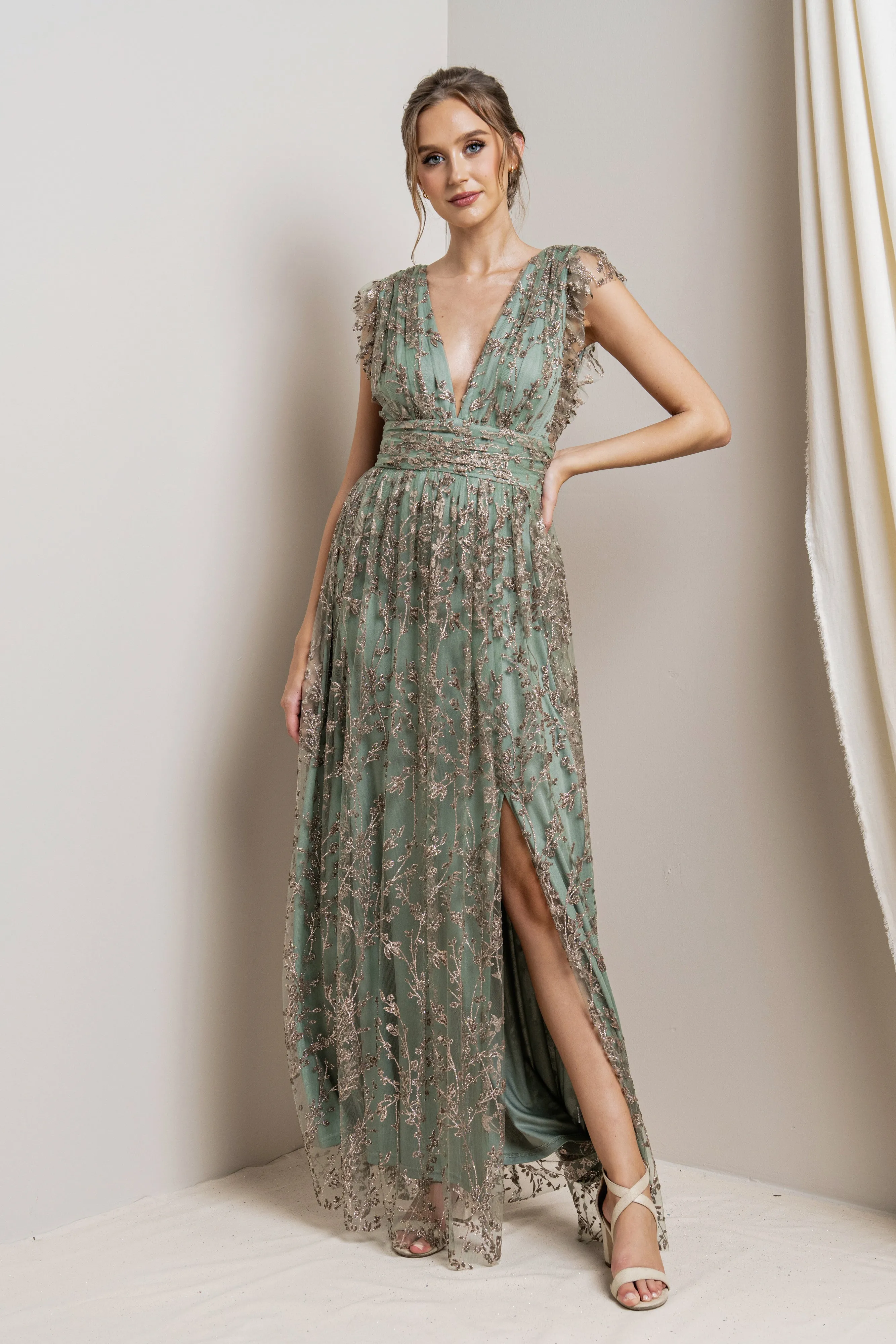 Sparking Shimmer Tulle Maxi Dress