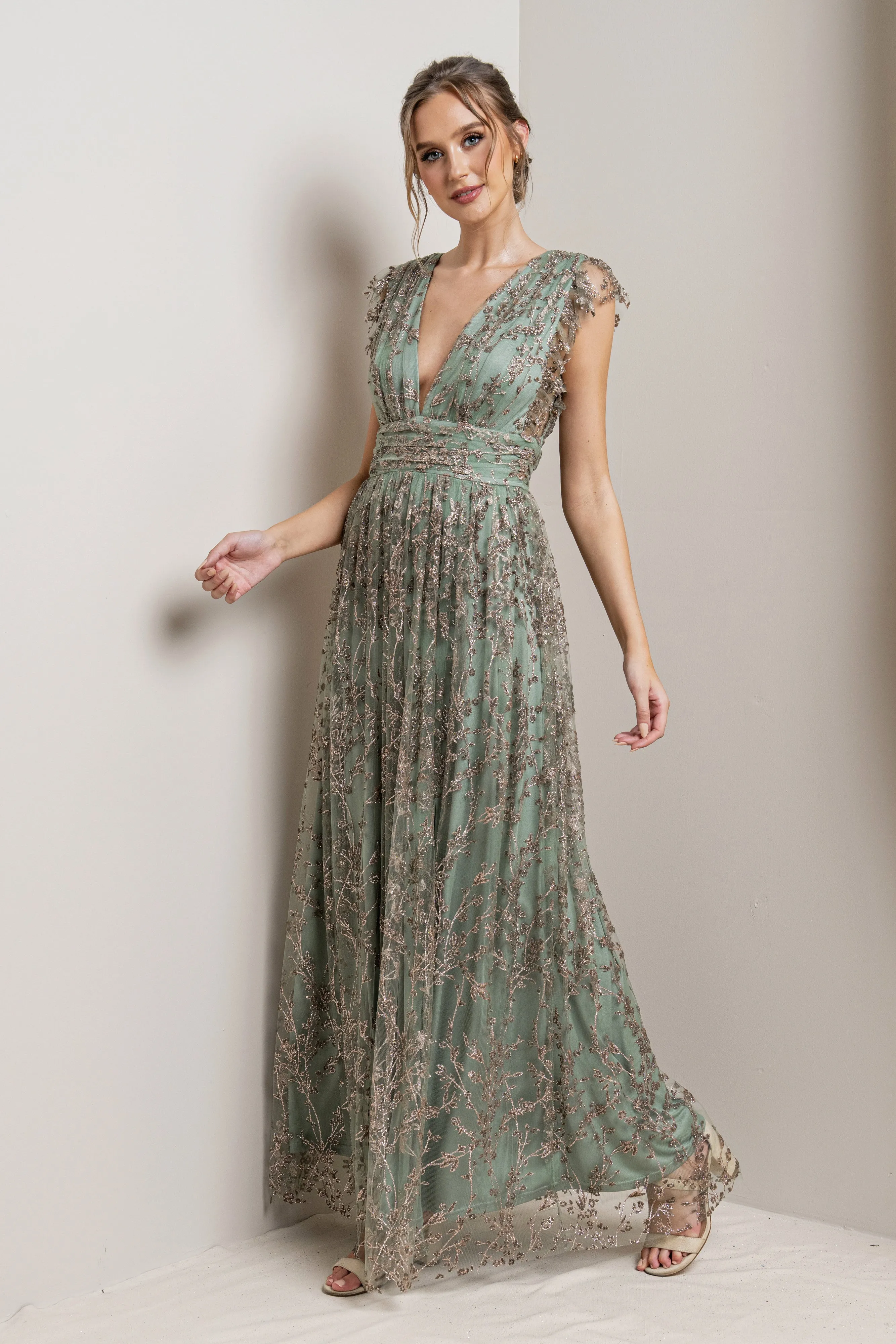 Sparking Shimmer Tulle Maxi Dress