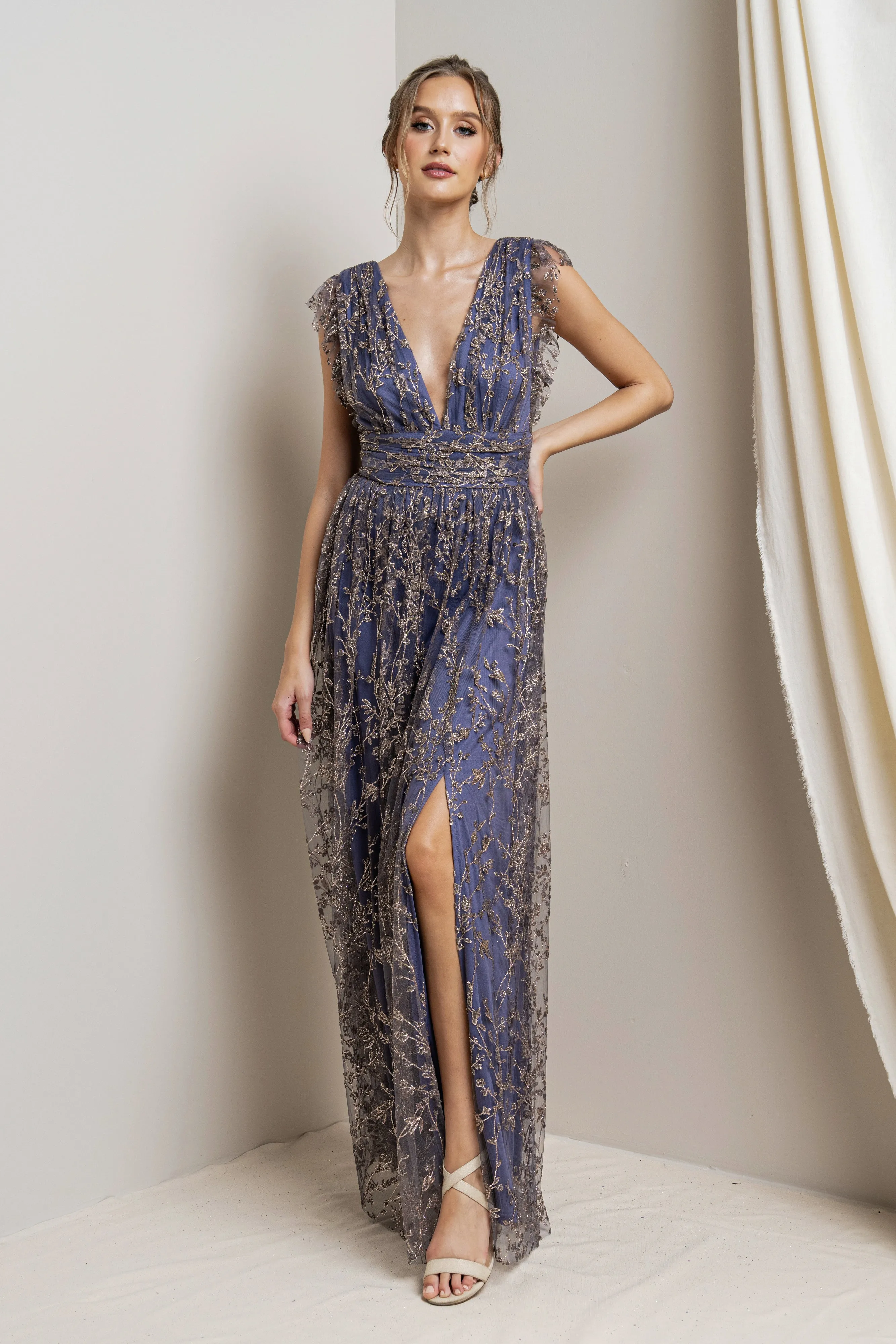 Sparking Shimmer Tulle Maxi Dress