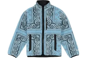 SUPREME REVERSIBLE BANDANA FLEECE JACKET LIGHT BLUE