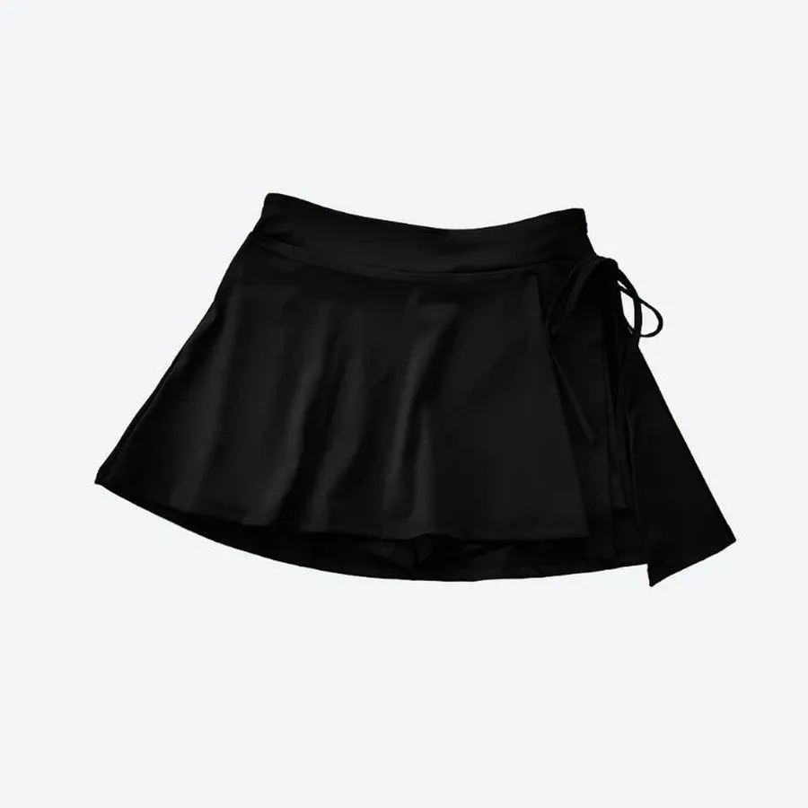 Trendy High-Waist Wrap Skater Skirts