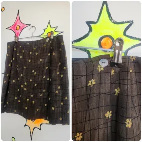 Vintage 90s Y2K | Grunge Whimsy Fairy Grunge Mini Wrap Skirt | Size M