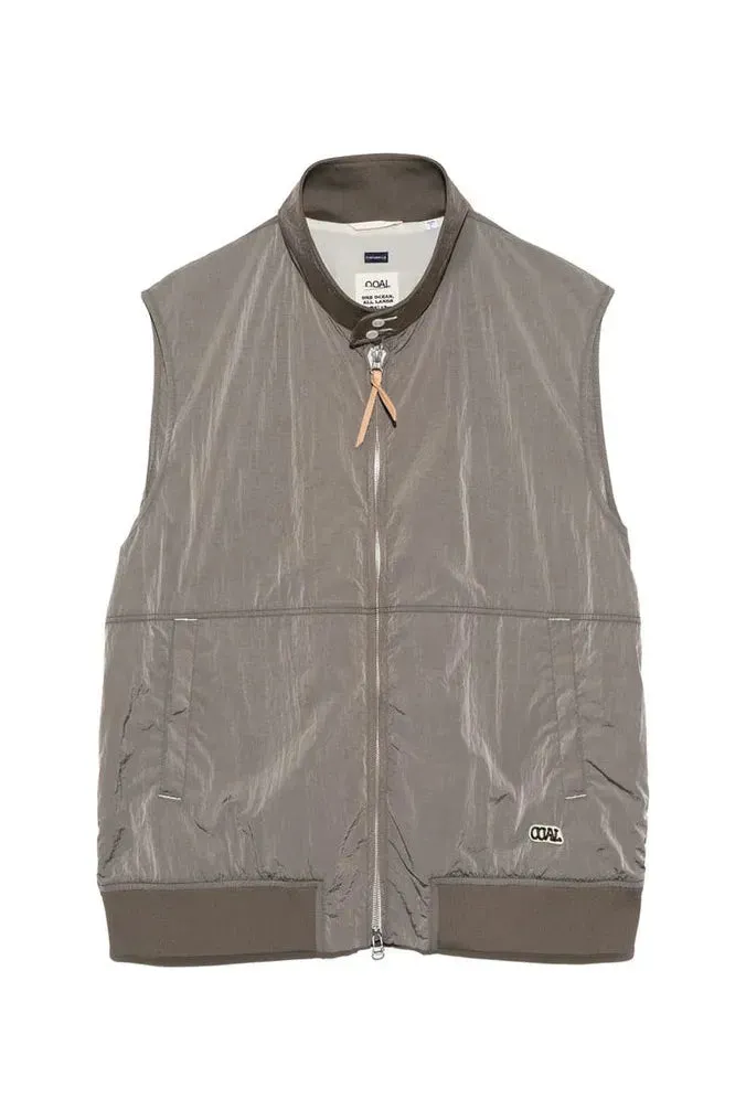 Zip Up Wind Vest - Beige