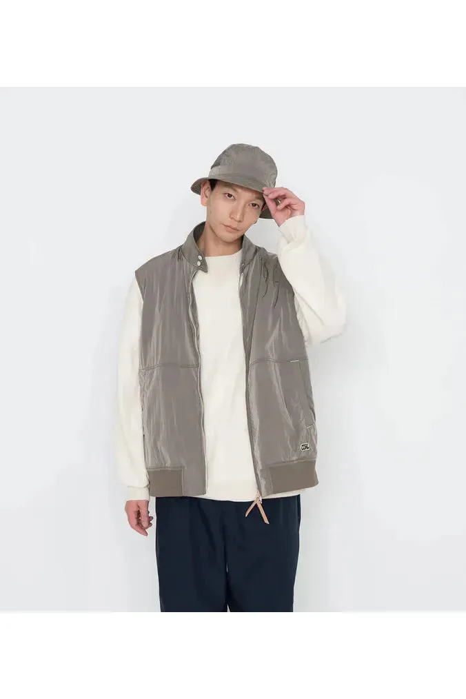 Zip Up Wind Vest - Beige